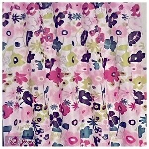 13PC Flower Fabric Shower Curtain Set with Hooks